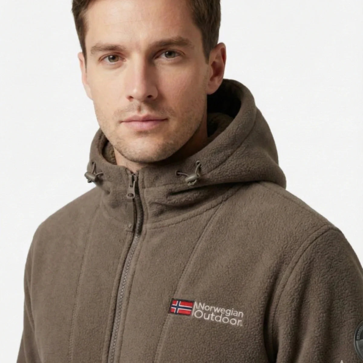 Chaqueta con capucha para hombre Nordwell™ – Chaqueta tipo sudadera bordada de invierno