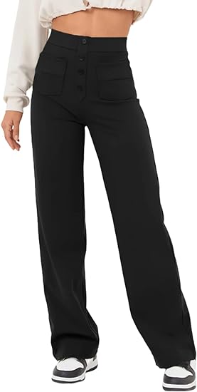🔥 50% de descuento 🔥 Alta elasticidad - Pantalones informales de pierna recta y talle alto
