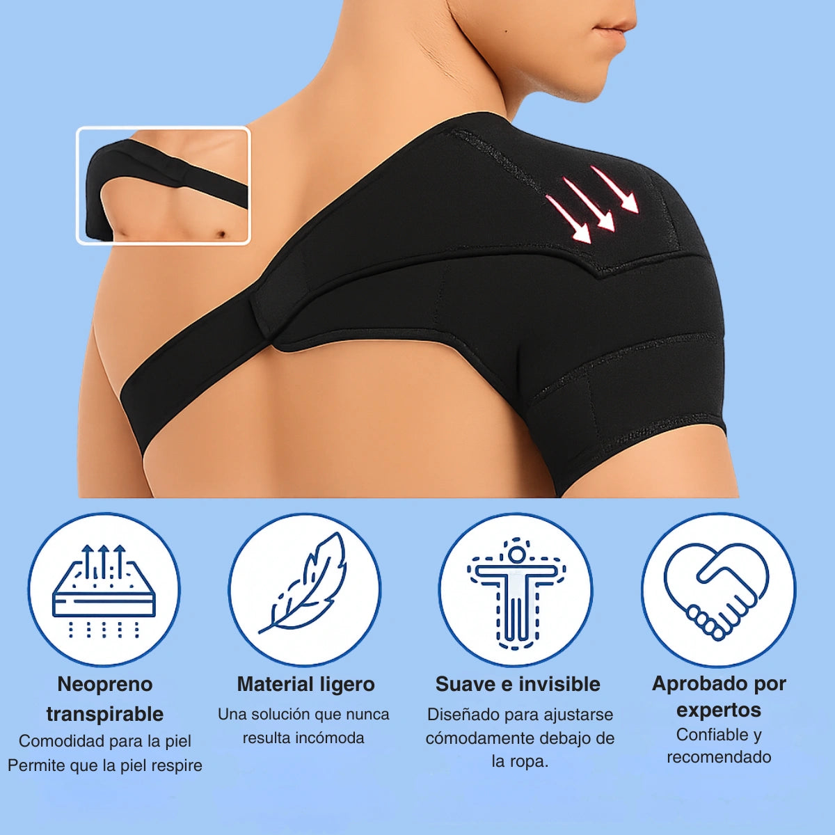 ErgoShoulder™ – Hombrera Ergonómica de Soporte y Protección