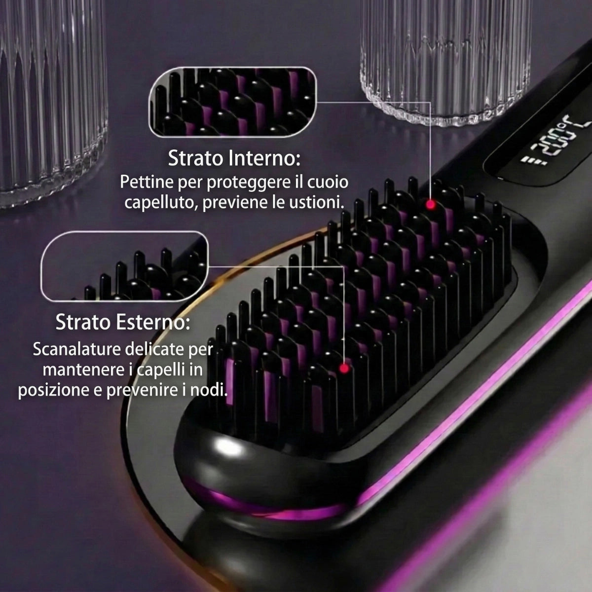 Florenzzi | Cepillo de peinado para cabello corto – VolumeLift™