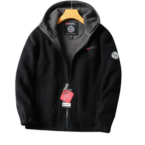 Chaqueta con capucha para hombre Nordwell™ – Chaqueta tipo sudadera bordada de invierno