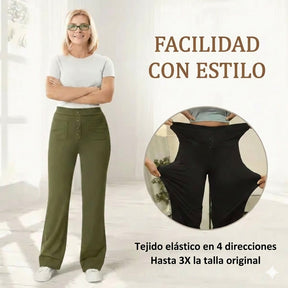 🔥 50% de descuento 🔥 Alta elasticidad - Pantalones informales de pierna recta y talle alto