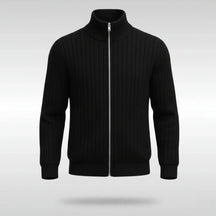 Florenzzi | Chaqueta clásica elegante con cremallera – RibbedWarm™