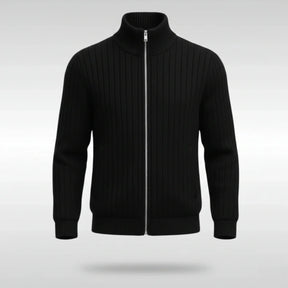 Florenzzi | Chaqueta clásica elegante con cremallera – RibbedWarm™