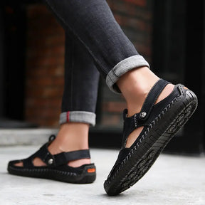 Florenzzi - Sandalias Casuales de Piel de Alta Calidad para Hombre - CloudWay™