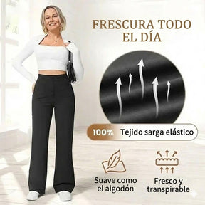 🔥 50% de descuento 🔥 Alta elasticidad - Pantalones informales de pierna recta y talle alto