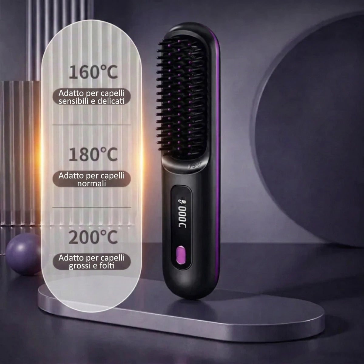 Florenzzi | Cepillo de peinado para cabello corto – VolumeLift™