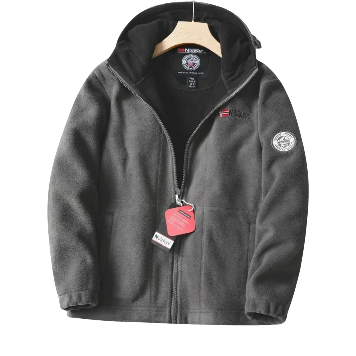 Chaqueta Nordwell™ con Capucha para Hombre – Sudadera de Invierno con Bordado