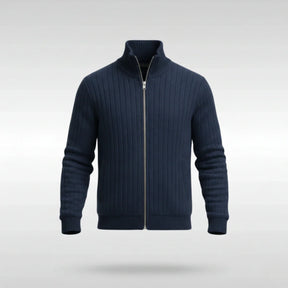 Florenzzi | Chaqueta clásica elegante con cremallera – RibbedWarm™