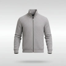 Florenzzi | Chaqueta clásica elegante con cremallera – RibbedWarm™