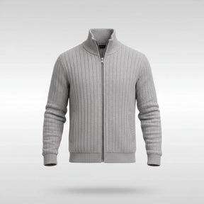 Florenzzi | Chaqueta clásica elegante con cremallera – RibbedWarm™