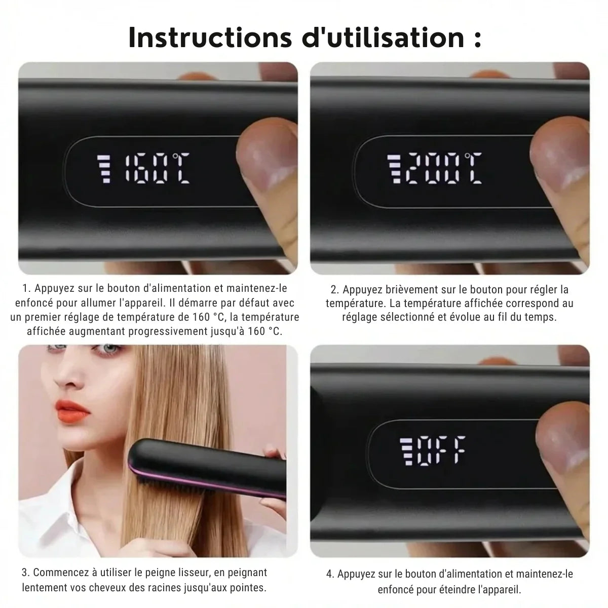 Florenzzi | Cepillo de peinado para cabello corto – VolumeLift™