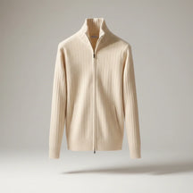 Florenzzi | Chaqueta clásica elegante con cremallera – RibbedWarm™