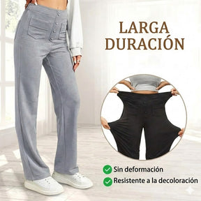 🔥 50% de descuento 🔥 Alta elasticidad - Pantalones informales de pierna recta y talle alto