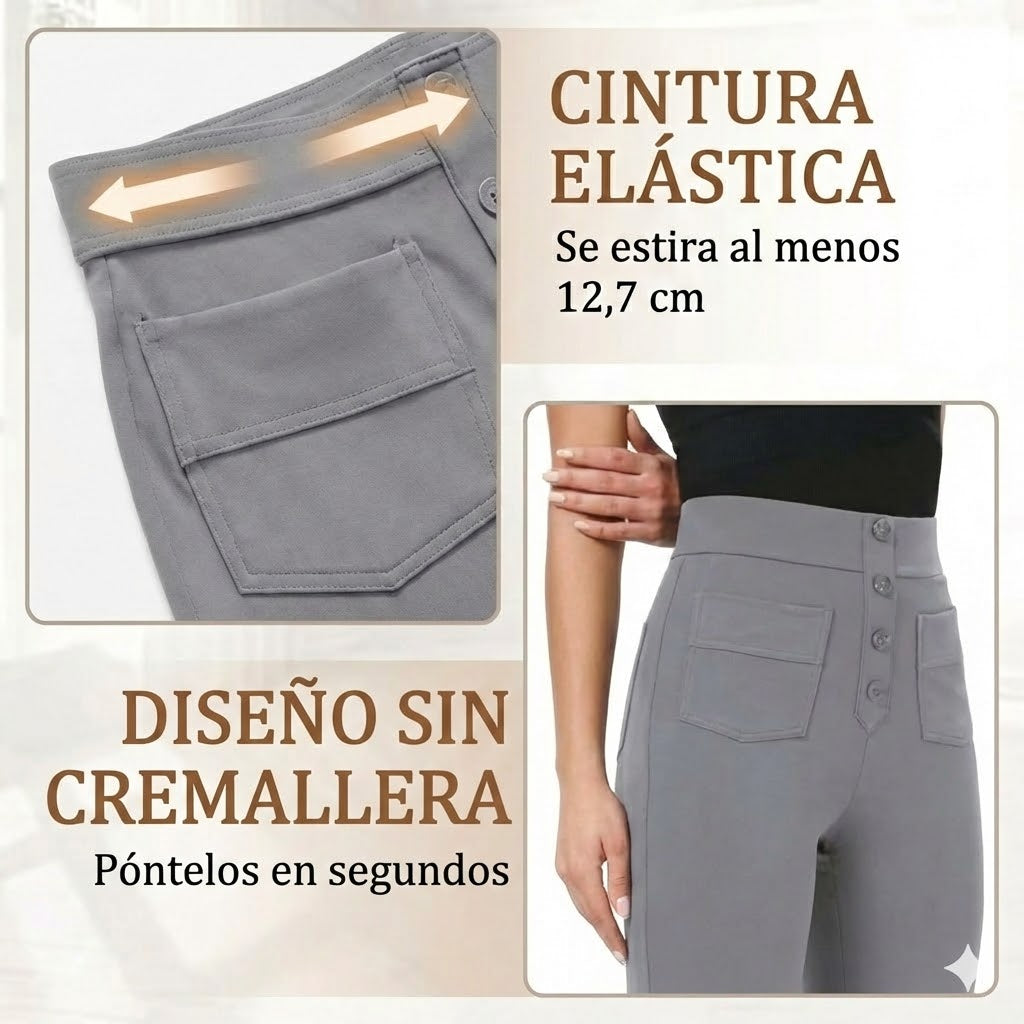 🔥 50% de descuento 🔥 Alta elasticidad - Pantalones informales de pierna recta y talle alto
