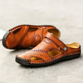 Florenzzi - Sandalias Casuales de Piel de Alta Calidad para Hombre - CloudWay™