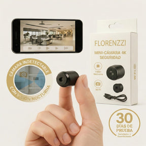 Florenzzi 4K | Mini cámara de seguridad con visión nocturna y Wi-Fi | Paga 1, recibe 2 – [PROMOCIÓN]