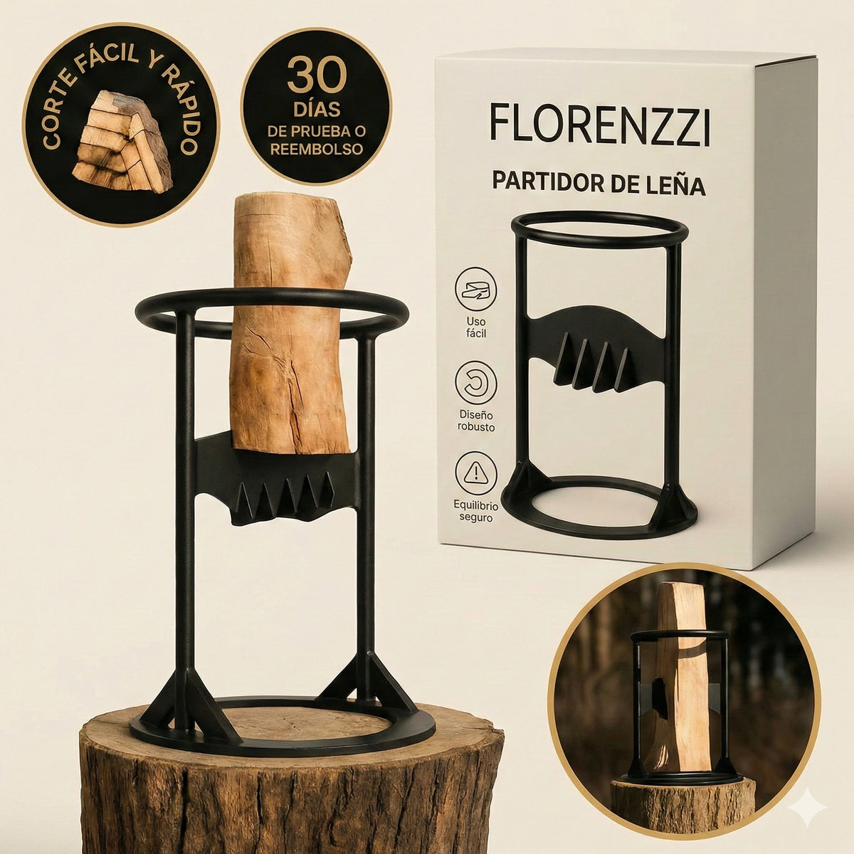 Partidor de leña SafeSplit™ – Seguridad, potencia y simplicidad