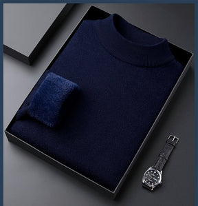Jersey de Cachemira Grueso para Hombre de Color Liso - Alta Calidad