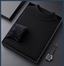 Jersey de Cachemira Grueso para Hombre de Color Liso - Alta Calidad