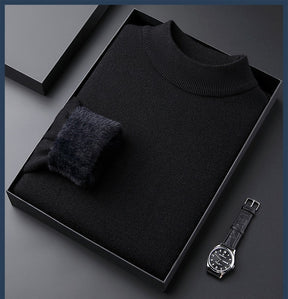 Jersey de Cachemira Grueso para Hombre de Color Liso - Alta Calidad