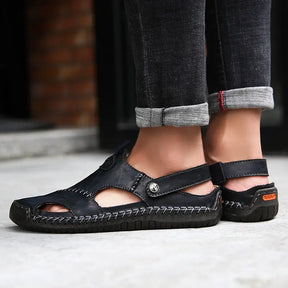 Florenzzi - Sandalias Casuales de Piel de Alta Calidad para Hombre - CloudWay™